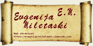 Evgenija Miletaški vizit kartica